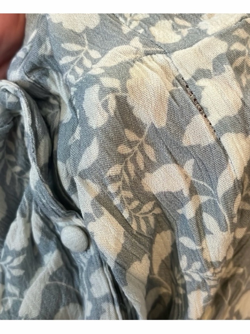 Faherty Grey/Cream Floral Long Sleeve Maxi Dress - Picture 7 of 8